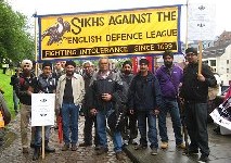 sikhs will march against the English Defence League